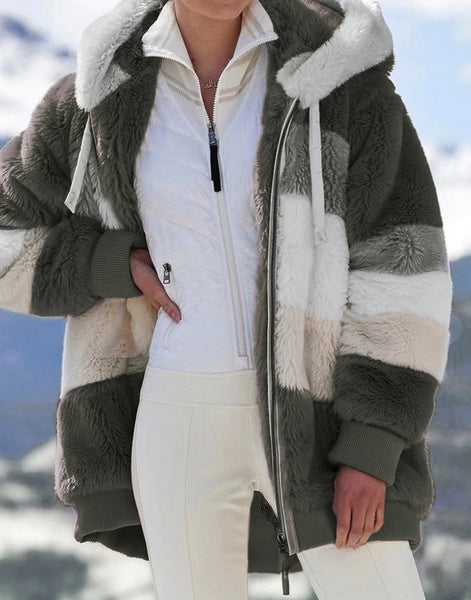 chaqueta invierno pelo suave chaqueta abrigada soft jacket