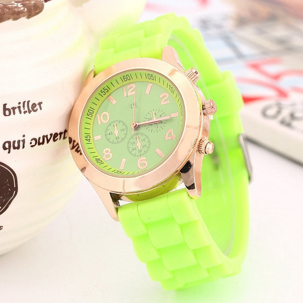 reloj verde silicona