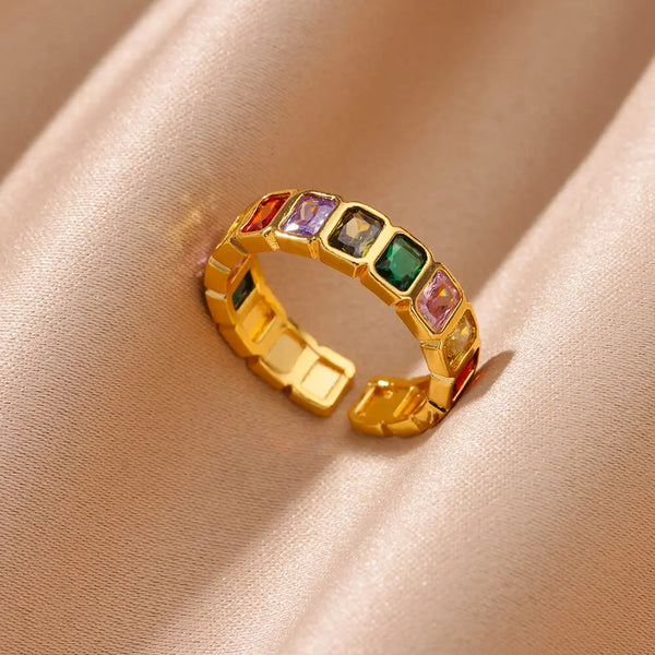 anillo circon acero inoxidable regalo mujer madre tienda moda 