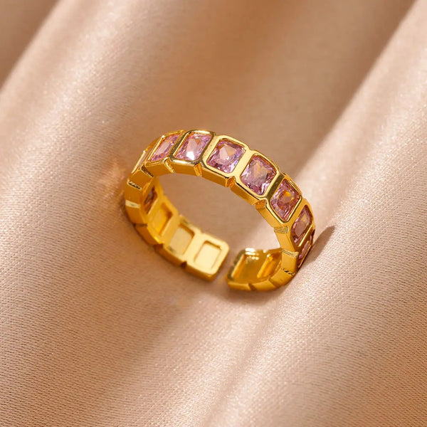 anillo circon acero inoxidable regalo mujer madre tienda moda 