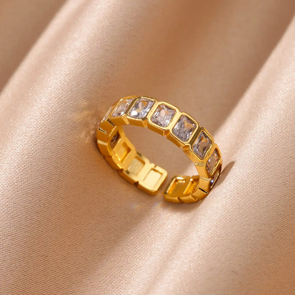 anillo circon acero inoxidable regalo mujer madre tienda moda