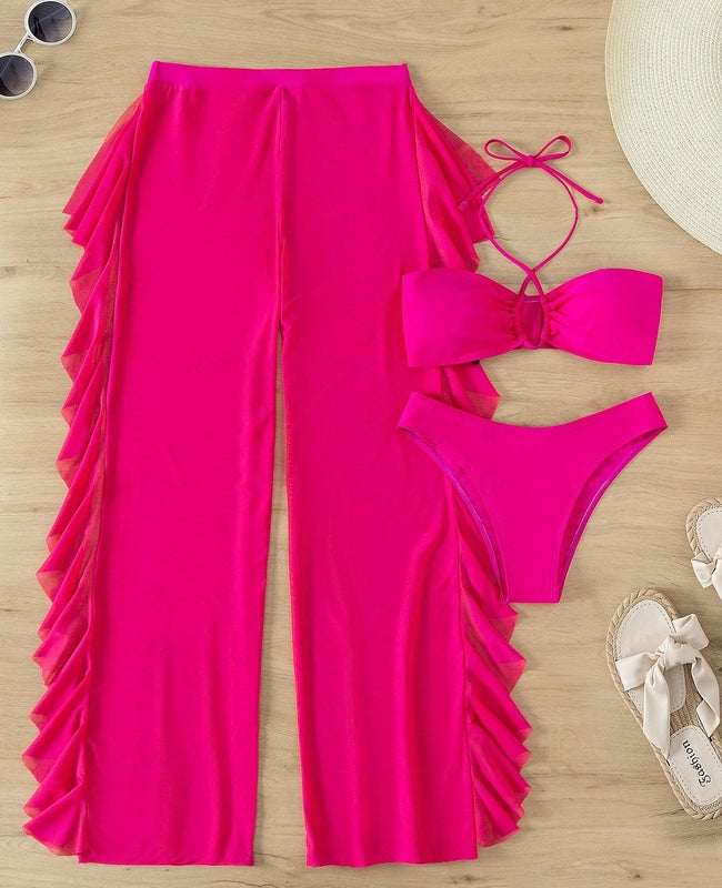 bikini barbie traje de baño rosa fucsia trendy look summer swimsuit 