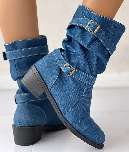 botas vaqueras tacon bajo medio mujer botines calzado invierno jeans tienda 