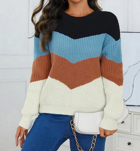 jersey punto mujer azul marron ropa moda tienda invierno