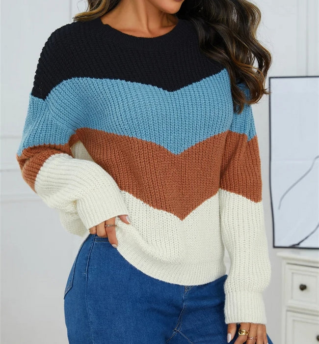 jersey punto mujer azul marron ropa moda tienda invierno