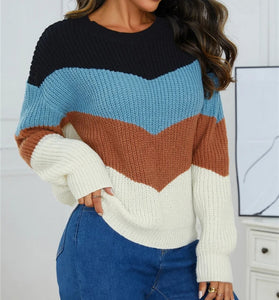 jersey punto mujer azul marron ropa moda tienda invierno