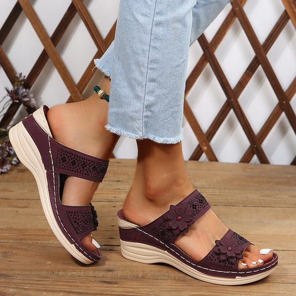 sandalias florales bandas plataforma gel suela comoda sandals shoes calzado verano mujer inspo
