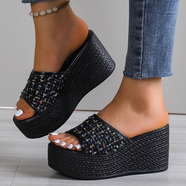 sandalias plataforma negra altas sandals calzado verano summer