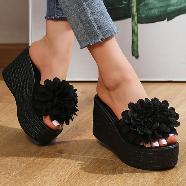 sandalias plataforma negra tacon alto sandals calzado verano moda mujer 