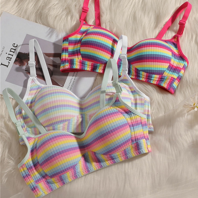 sujetador sin aro sujeccion estampado colores bonito mujer ropa interior