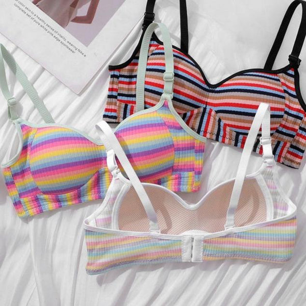sujetador sin aro sujeccion estampado colores bonito mujer ropa interior