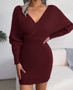 vestido granate ropa moda invierno manga larga tienda mujer dress 