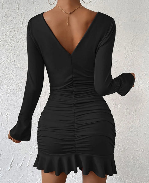 vestido negro licra elegante ropa mujer tienda look dress