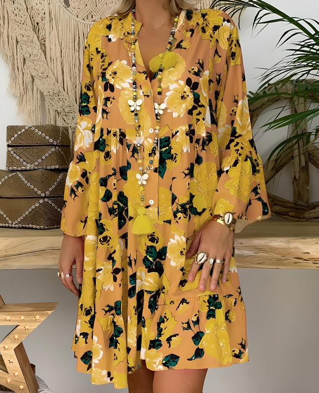 vestido amarillo talla grande verano floral vestido camisero dress inspo