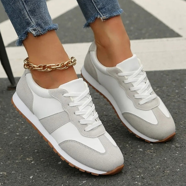 zapatillas blancas cordones deportivas calzado barato moda mujer tienda