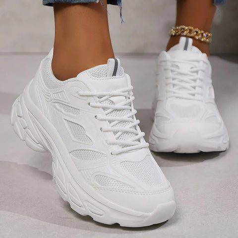 zapatillas deportivas blancas mujer calzado tienda plataforma economico
