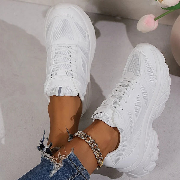 zapatillas deportivas blancas mujer calzado tienda plataforma economico