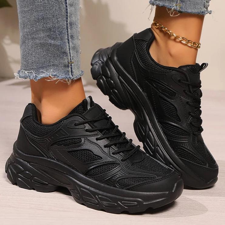 zapatillas negras deportivas mujer calzado tienda plataforma deporte 