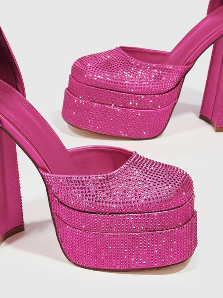 zapato alto barbie shoe pink brillante trendy look outfit 