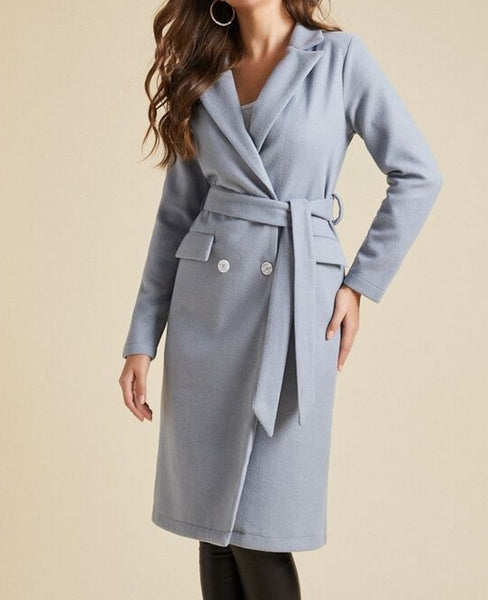 abrigo largo gris de vestir