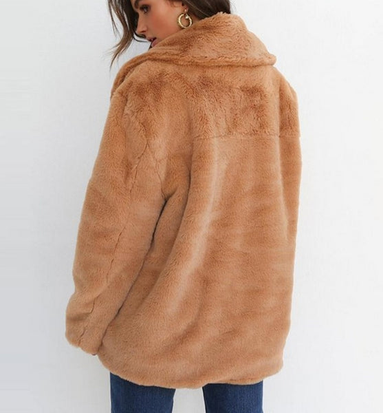 abrigo de pelo marron chaqueta invierno parka