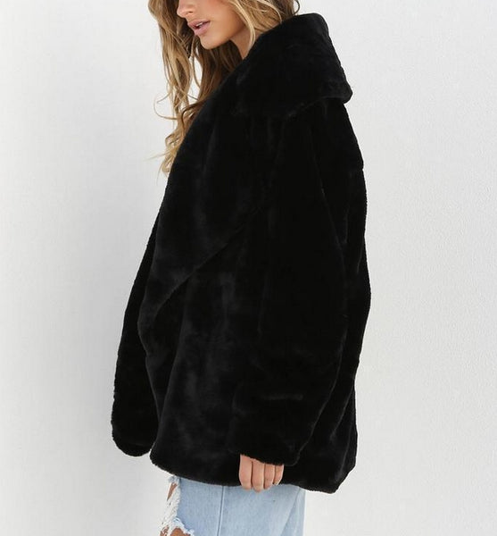 abrigo pelo negro abrigo pelo suave chaqueta invierno