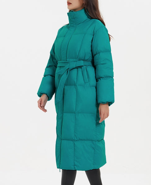 abrigo plumas  abrigo turquesa chaqueton moda mujer ropa señora fashion store