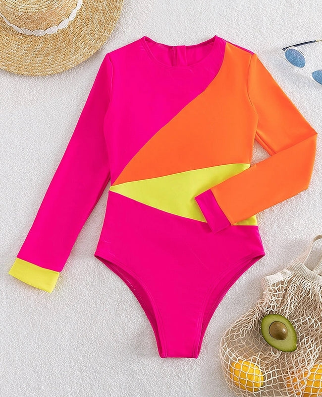 bañador manga larga con cremallera bikini trikini ropa de baño summer inspo beach surf trendy