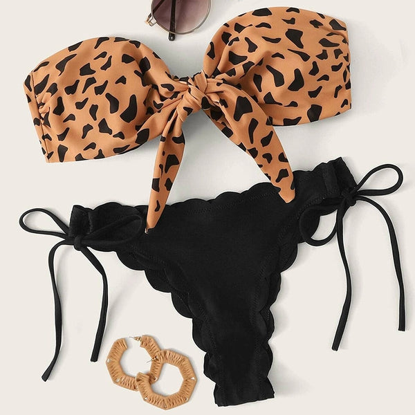 bikini estampado leopardo