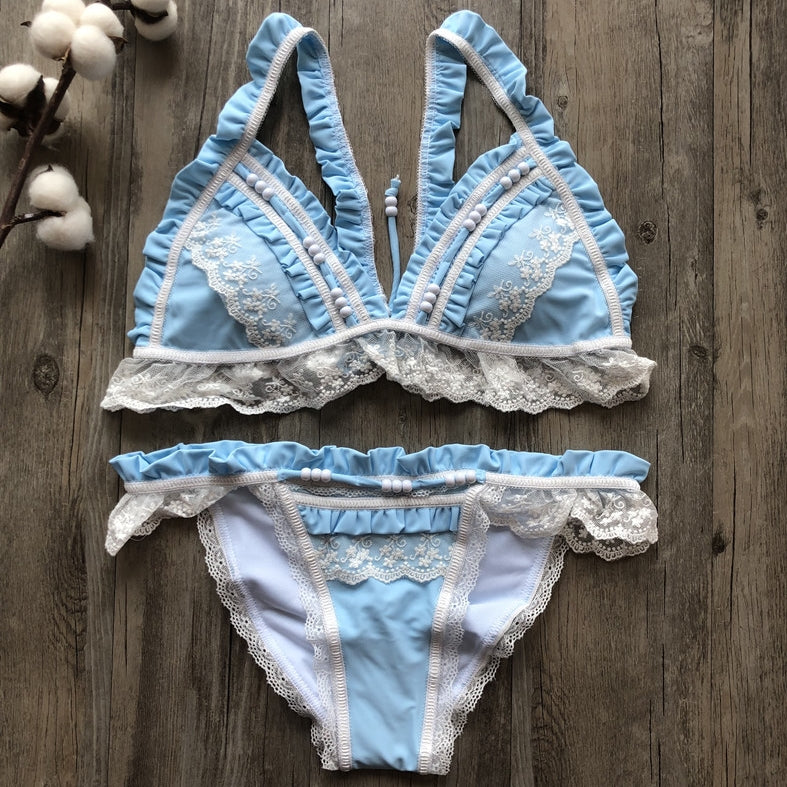 bikini preppy bikini encaje