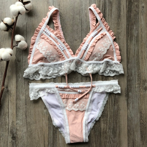 bikini preppy bikini encaje