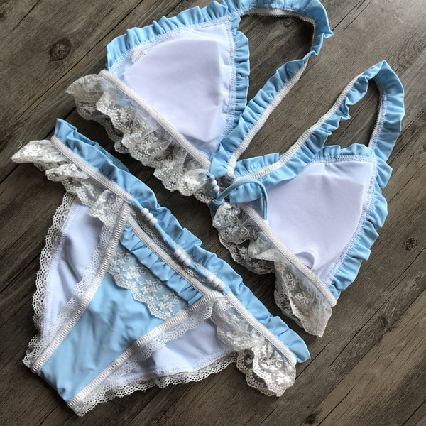 bikini preppy bikini encaje