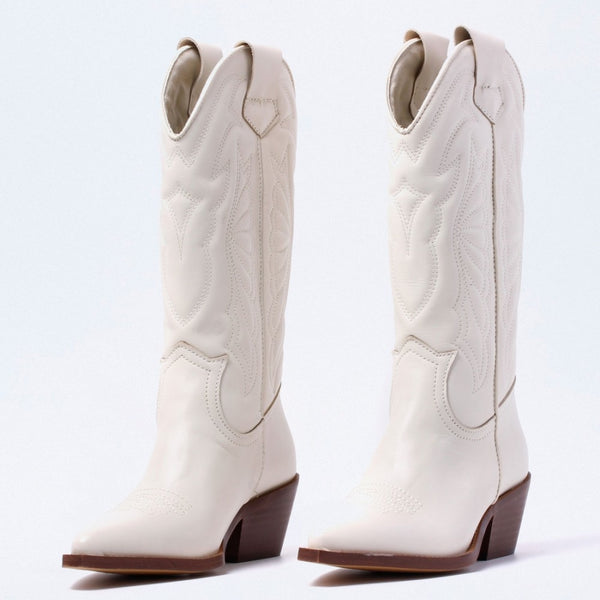 botas cowboy  botas blancas botas piel botas vaqueras boots 