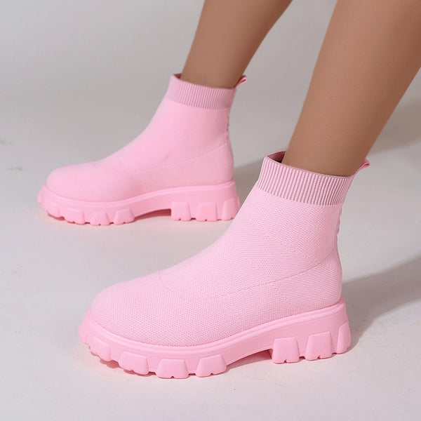 botas rosas botas calcetin pink boots calzado de mujer fashion style