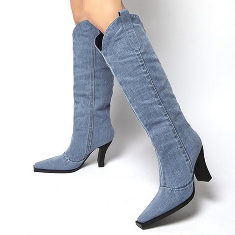 botas vaqueras tacon jeans boots botas arrugadas