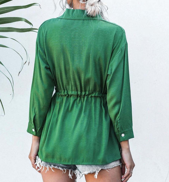 camisa verde cuerda