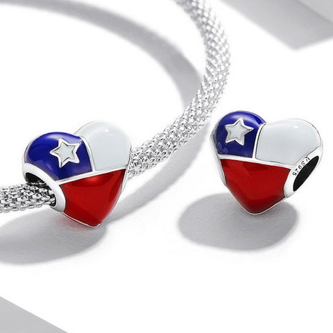 charm plata pulsera corazon chile