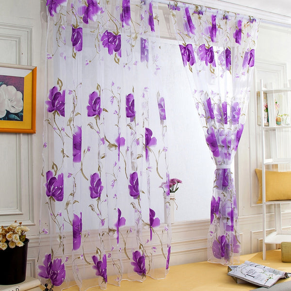 cortinas estampado flores 