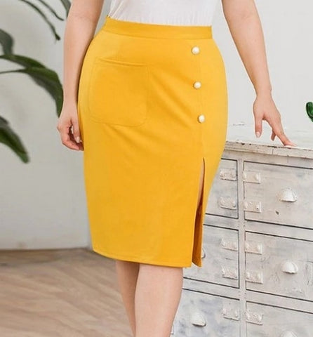 falda amarilla talla grande