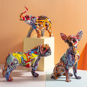 figura decorativa perro elefante chiuahua 