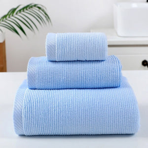 juego de toallas azul
