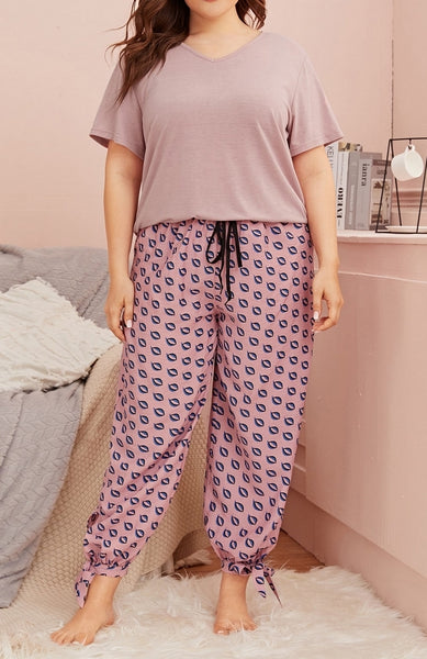 pijama rosa talla grande