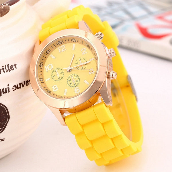 reloj amarillo silicona