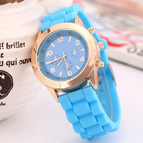 reloj azul silicona