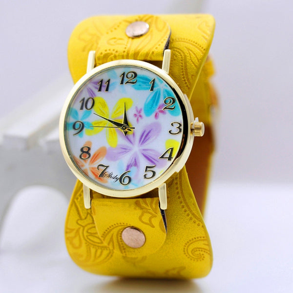 reloj pulsera amarillo