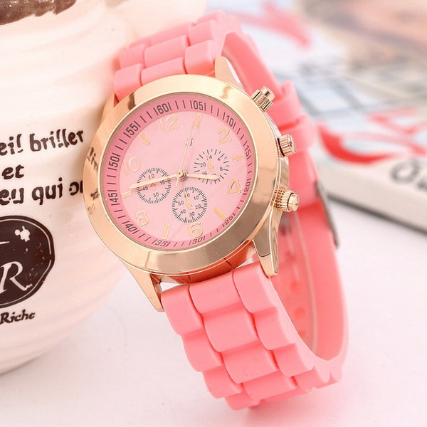 reloj rosa silicona