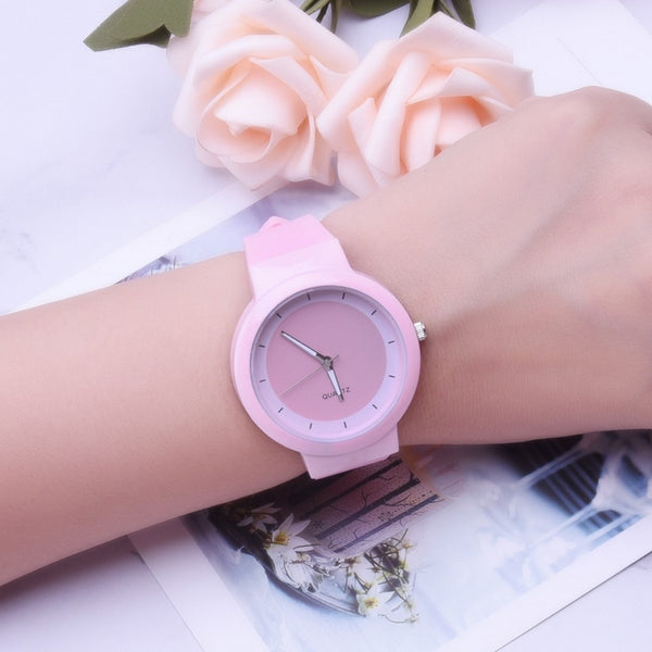 reloj rosa silicona