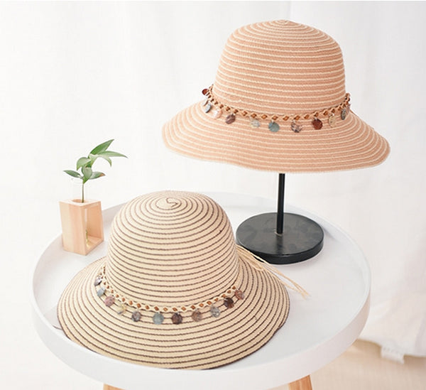 sombrero con abalorios verano