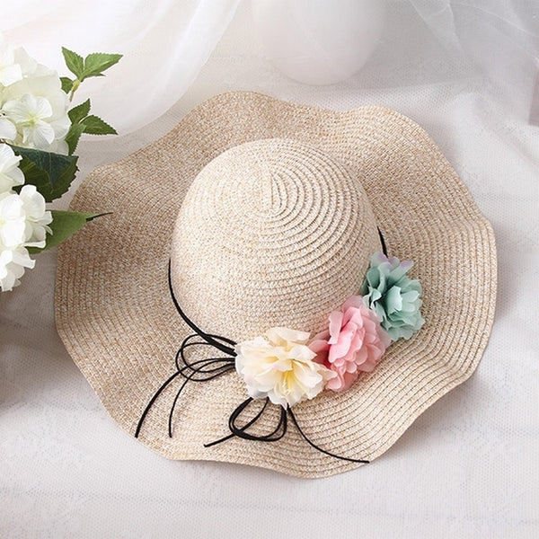 sombrero paja flores
