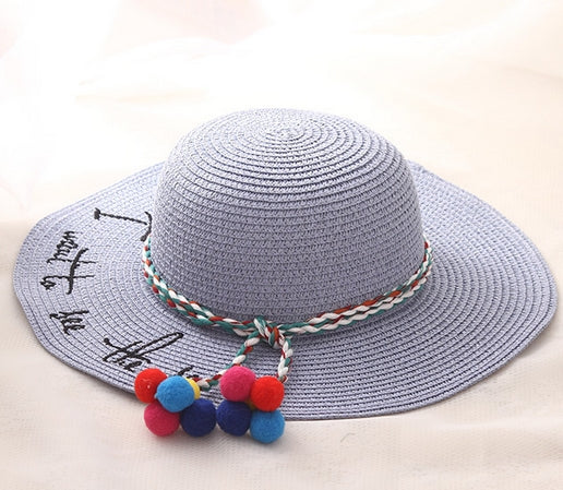 sombrero verano pompones